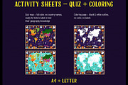 Halloween World Map Printable Bundle, a Wallpaper Graphic by AdrianDragne (Thumbnail 7 of 11)