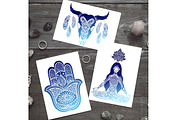 Set of Bohemian style flash tattoos, an Icon by Transia (Thumbnail 4 of 5)