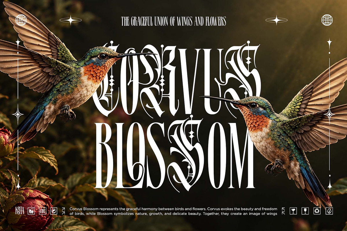Flora Branch Typeface, a Blackletter Font by alit design (Photo 3 of 20)