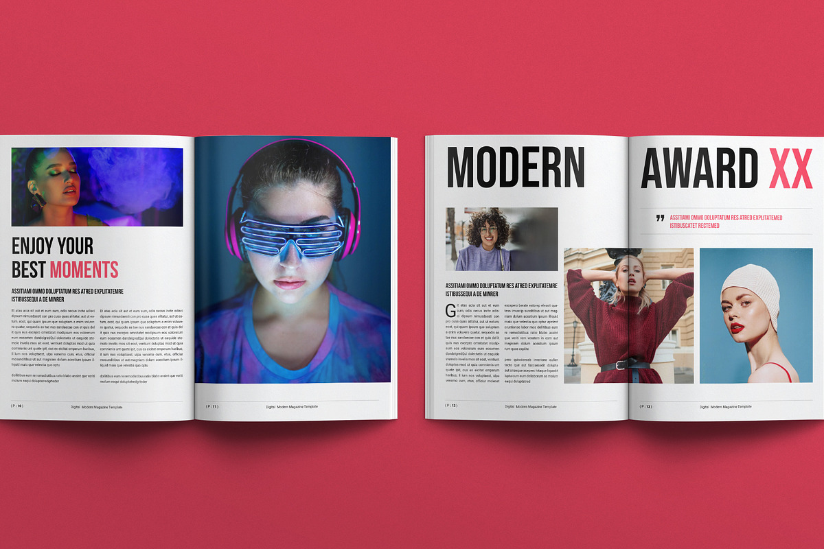 Digital Modern Magazine Template, a Magazine Template by E-Type (Photo 5 of 7)