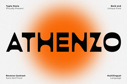 Athenzo - Modern Reverse Contrast, a Sans Serif Font by Typia Nesia