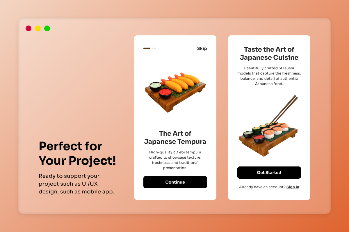 Japanese Culinary 3D Icon Pack, a Food Illustration by twinstd (Photo 4 of 6)