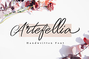 Artefellia - Handwritten Font, a Script Font by FHFont (Thumbnail 1 of 7)