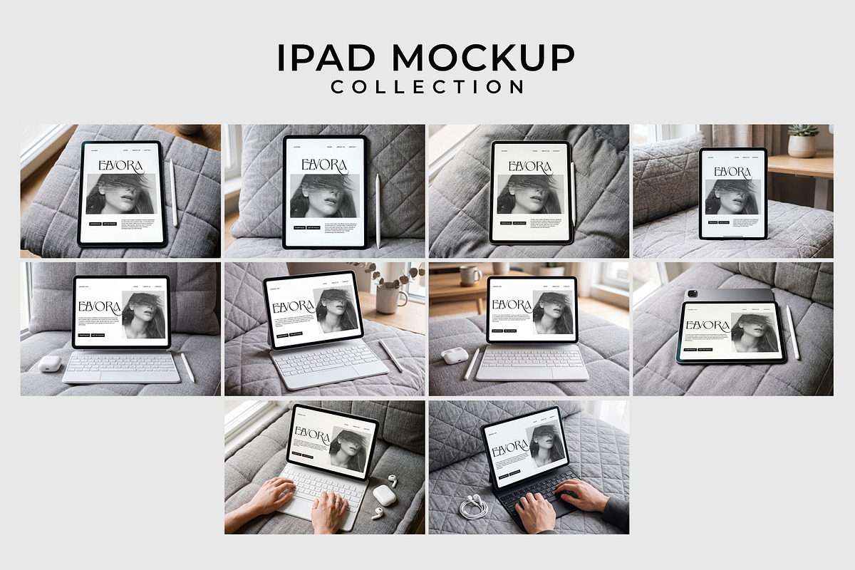 Elvora - iPad Device Mockup Bundle, an iPad Mockup by Heinzel Std Mockup (Photo 2 of 14)