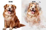 Pet Watercolor Art Photoshop Effect, an Action Add-On by Shovajit (Thumbnail 3 of 8)