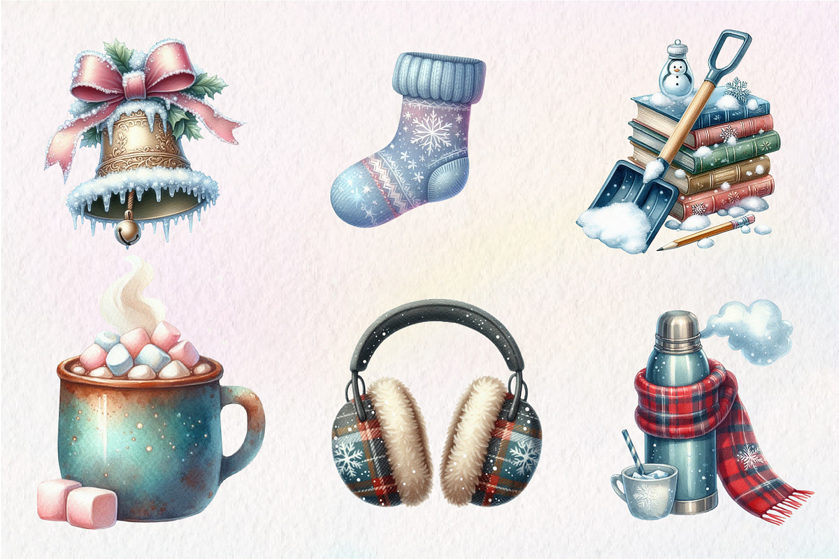 Chilly Christmas Day Clipart, an Illustration by CreationArt (Photo 3 of 5)