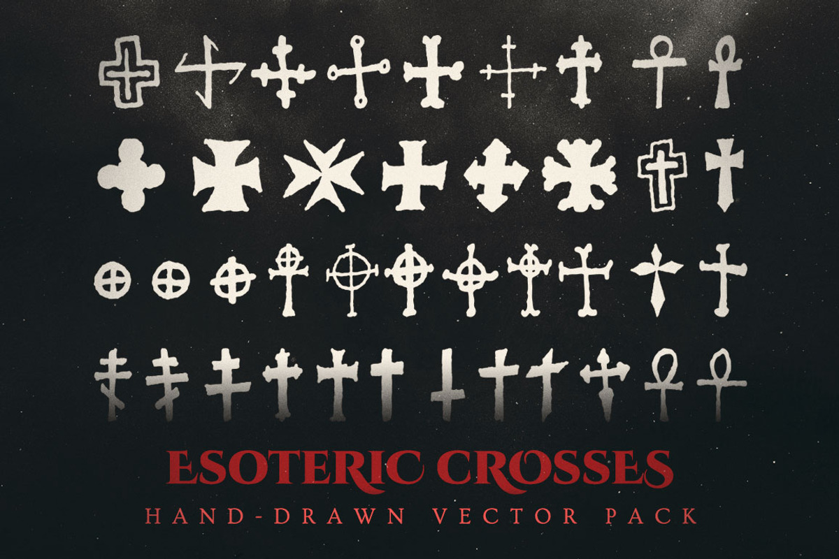 Esoteric Crosses Vector Pack, an Illustration by Jeff Finley