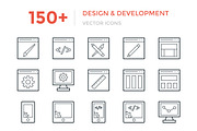 150+ Design and Development Icons, an Outline Icon by Vectors Market (Thumbnail 1 of 4)