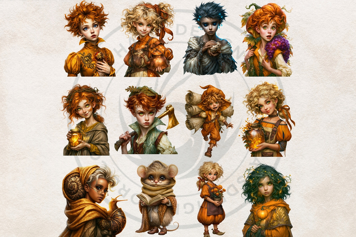 Guilded Harvest Autumn Clipart Set, a Seasonal Illustration by ThatsDesignArt (Photo 10 of 13)