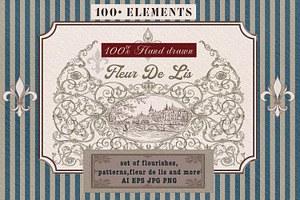 Vector Fleur de Lis & Flourishes