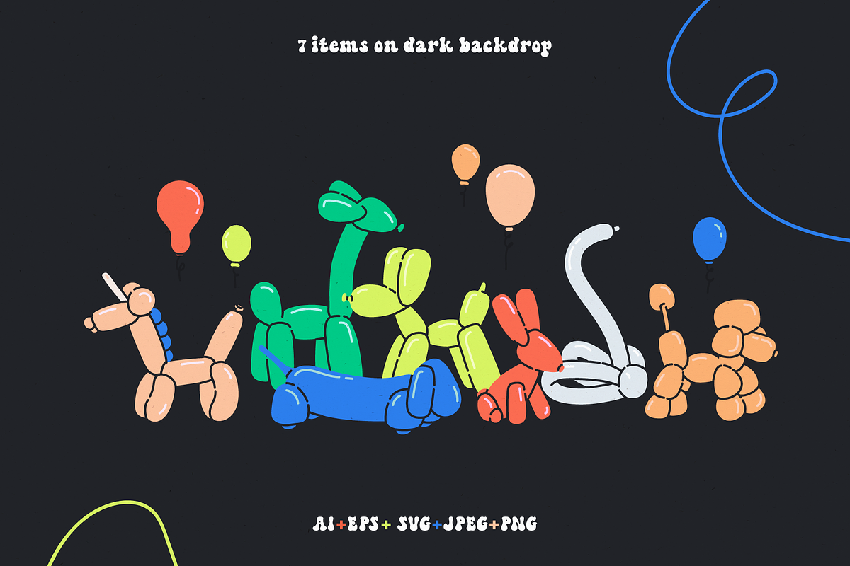 Bazoons. Fancy balloon animals set, an Object Graphic by My.Ordinarty (Photo 3 of 7)