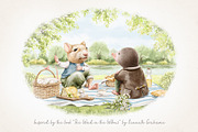 Little picnic party by the river, an Animal Illustration by Mimomy (Thumbnail 2 of 13)