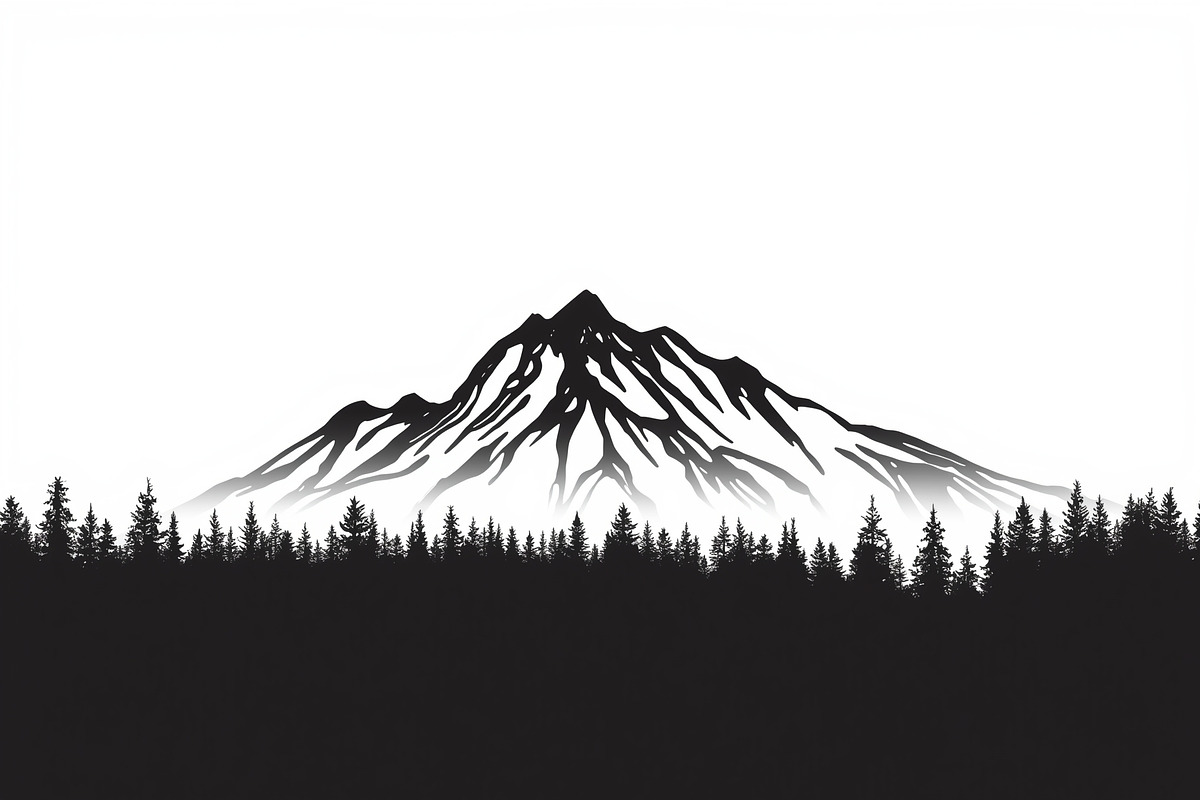 12 Pine Forest & Mountain Scenes, an Illustration by musafir_fashion (Photo 12 of 13)