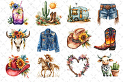 Summer Cowgirl Sublimation Clipart, an Illustration by Dream Creation (Thumbnail 2 of 4)
