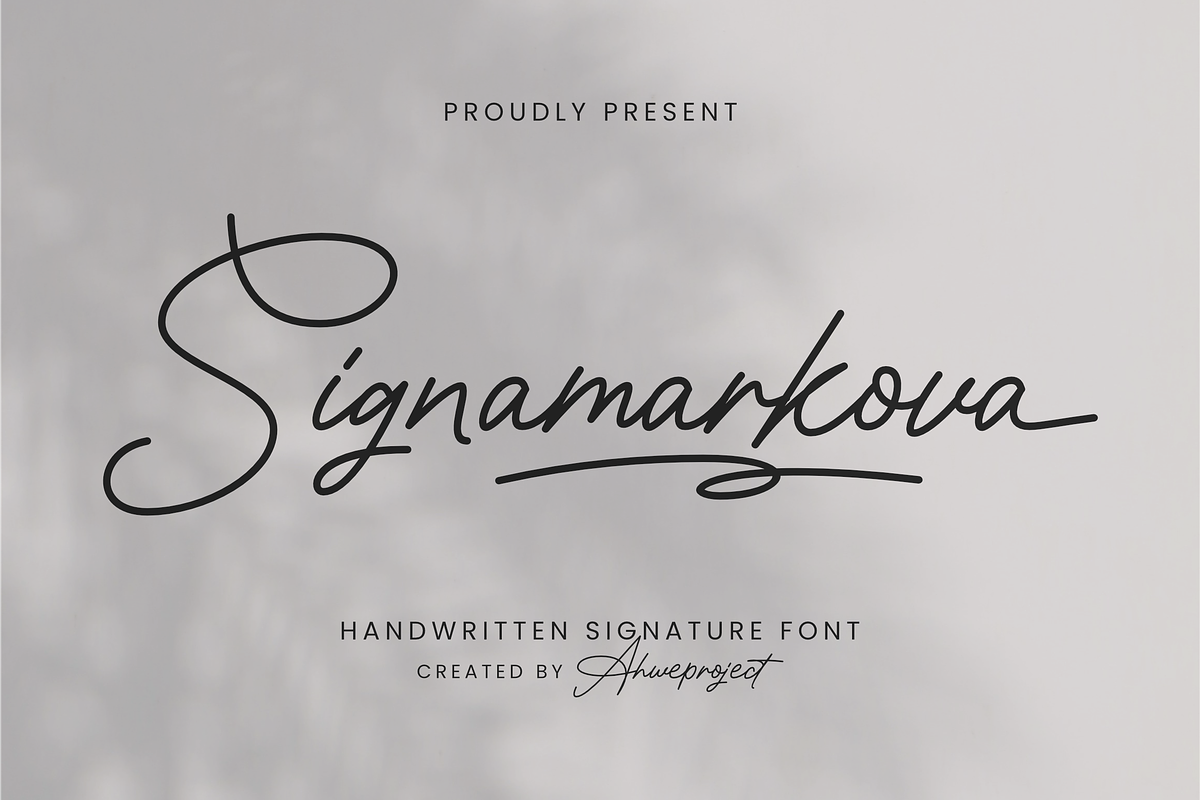 Signamarkova, a Handwritten Font by ahweproject (Photo 2 of 16)