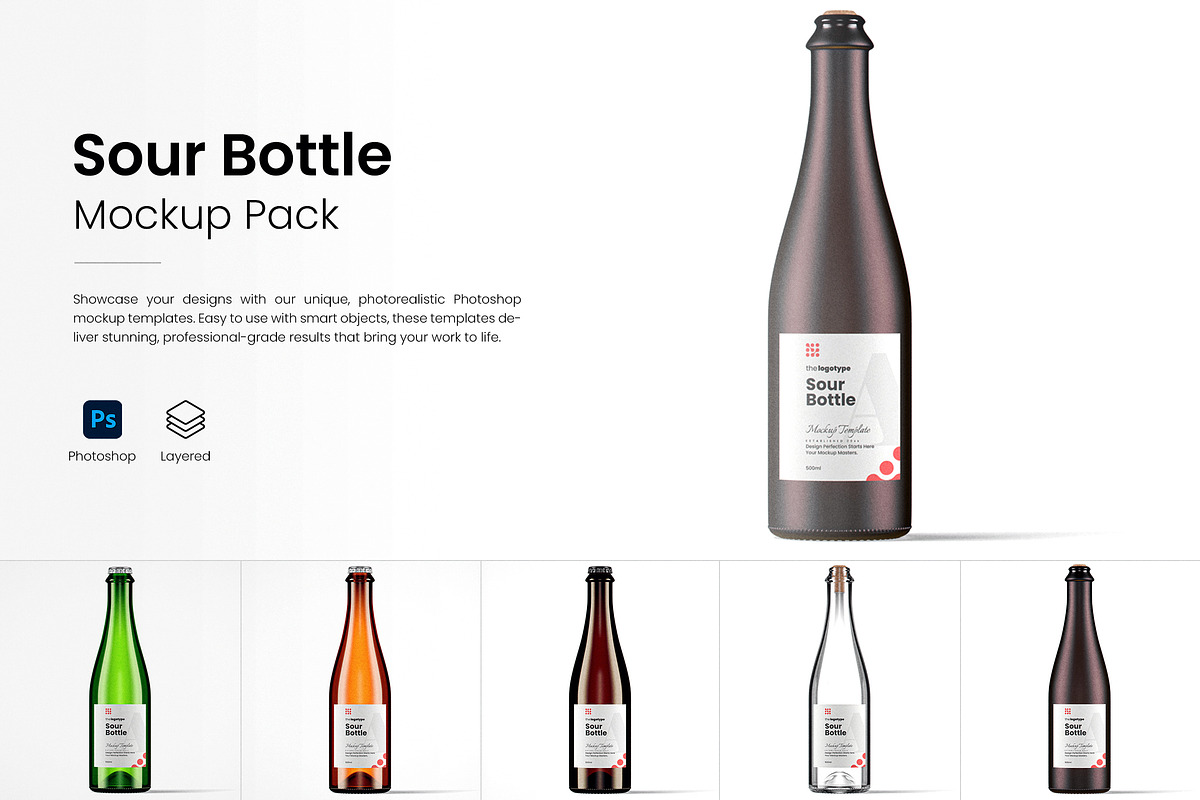 Sour Bottle Mockup Pack, a Product Mockup by Designer Dude (Photo 1 of 6)