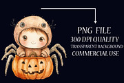 Autumn Spooky Cute Baby Clipart, an Illustration by Libby Wishes (Thumbnail 7 of 7)