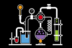 Chemistry Laboratory Infographic Set