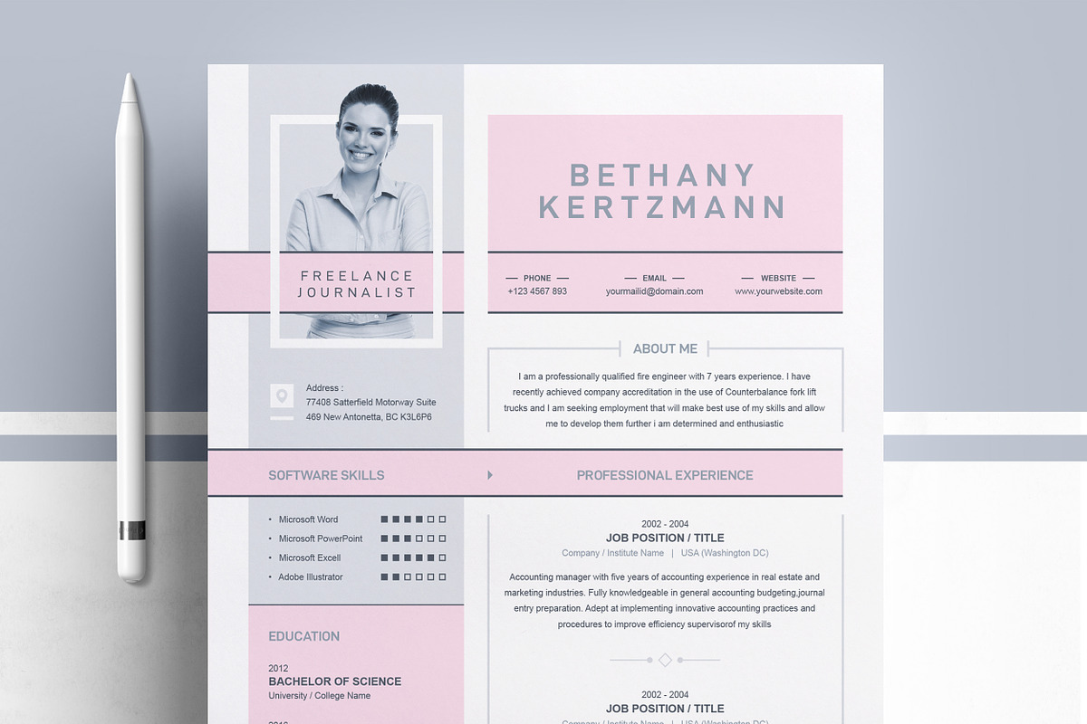Cool & Creative CV / Resume Design, a Resume Template by ResumeInventor (Photo 1 of 6)