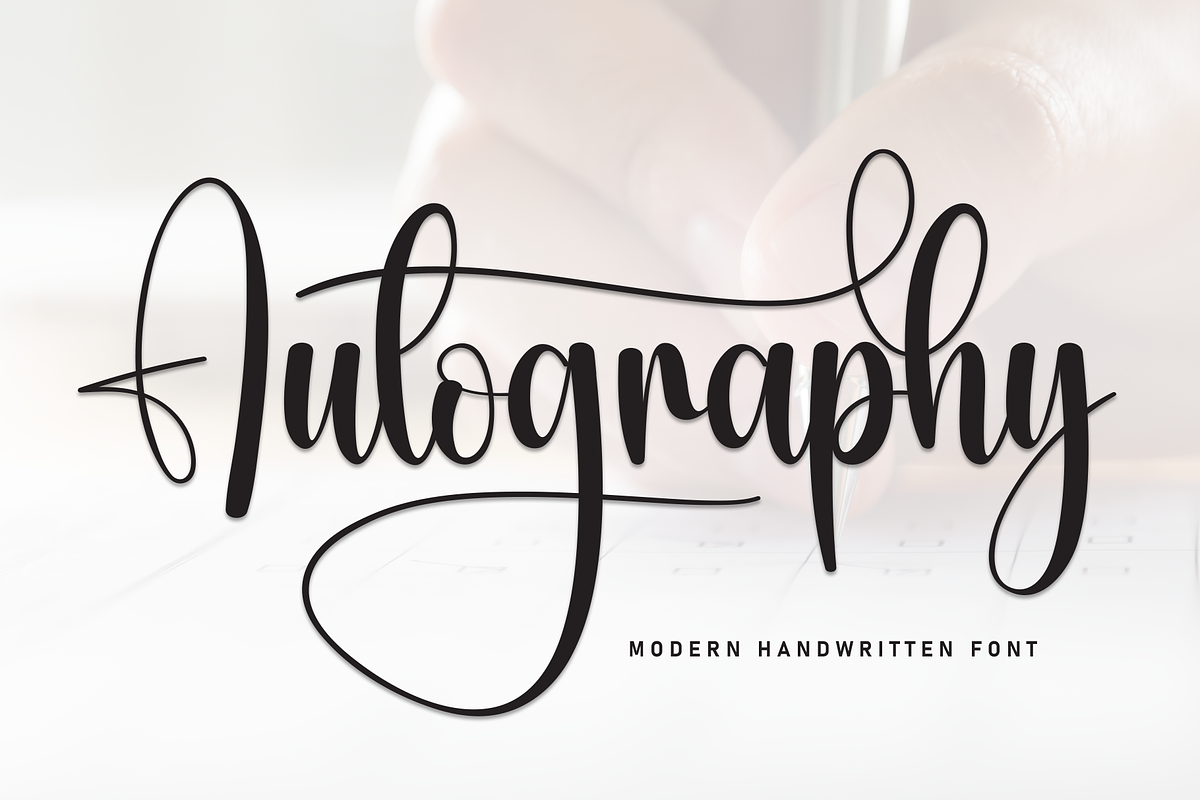 Autography | Script Font, a Handwritten Font by Scratchones (Photo 1 of 9)