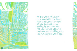 A Summer Morning - Handwritten Font