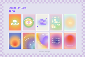 Danish Pastel Y2K Aesthetics Posters