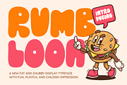 Rumbloon Chubby Fat Font, a Font by PutraCetol Studio (Thumbnail 1 of 5)