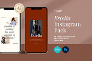 Estella Instagram Pack | PS & Canva, a Social Media Template by Visuel Colonie® (Thumbnail 1 of 15)