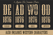 Deadwood Vintage Typeface w/Bonus, a Serif Font by K Randall Wilcox (Thumbnail 2 of 7)
