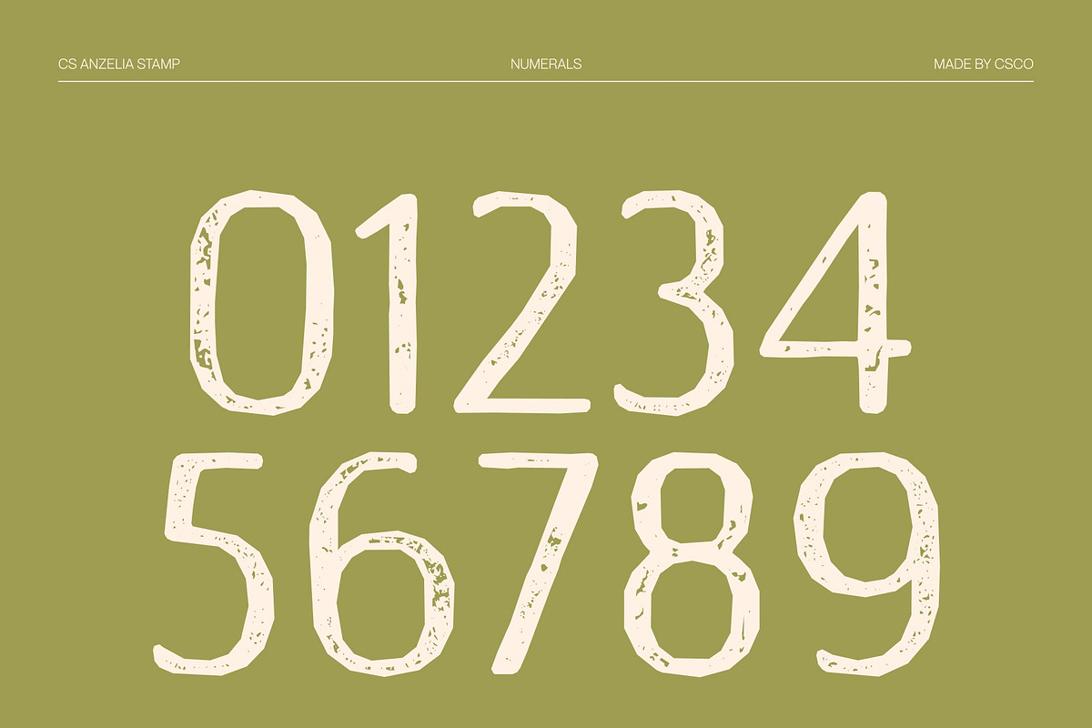 CS Anzelia Stamp, a Sans Serif Font by Craft Supply Co. (Photo 4 of 8)
