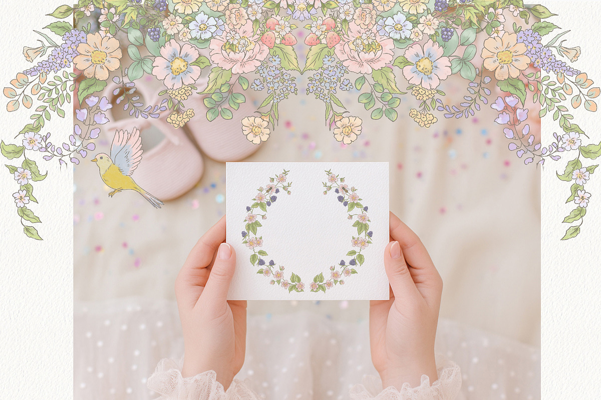 Summer Garden Wedding Set, a Decorative Illustration by AlenaVlasko stock Market (Photo 4 of 10)