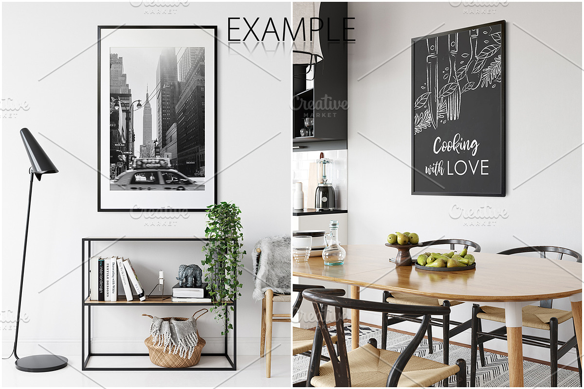 Frames & Walls Scandinavian Bundle-4, a Household Mockup by Yuri-U (Photo 9 of 38)