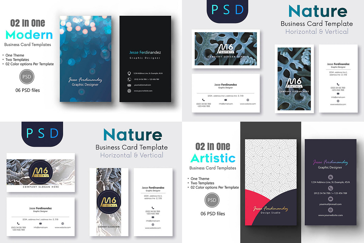 125 Business Card MEGA Bundle, a Business Card Template by M6 Gallery (Photo 16 of 33)