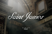 Saint James /The Blessed Script Font, a Script Font by AndrewPixel (Thumbnail 1 of 7)