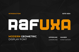 Rafuxa - A Modern Geometric Font, a Slab Serif Font by ENATIVE