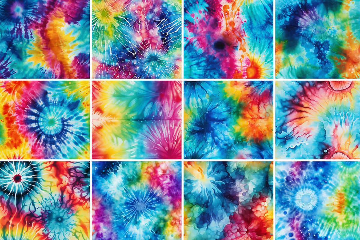 Tie-Dye Seamless Patterns, a Pattern Graphic by Digidz (Photo 2 of 6)