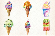 Colorful Summer Ice Cream Clipart, an Illustration by Rose Art (Thumbnail 4 of 4)