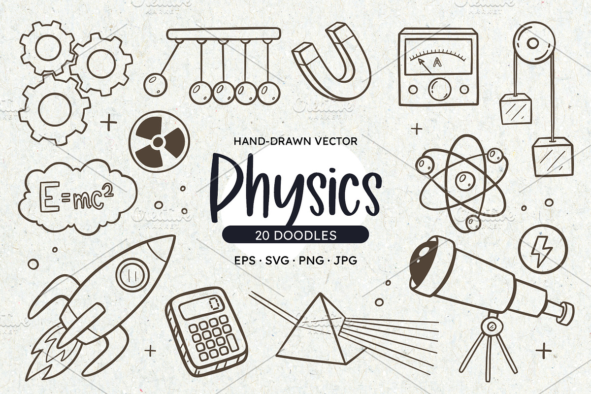 Science Doodles - Physics Clipart, an Education Illustration by insemar (Photo 1 of 4)