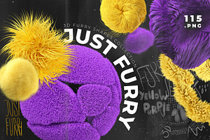 Just Furry - 3D Shapes Collage Set