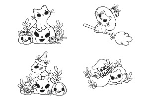 Halloween Cats Set 1