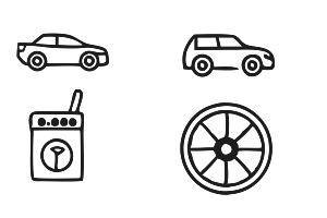 Car Service Icons Set 1 Procreate