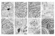 20 Doodle Coloring Pages, an Illustration by DoodleArtDesigns (Thumbnail 2 of 4)