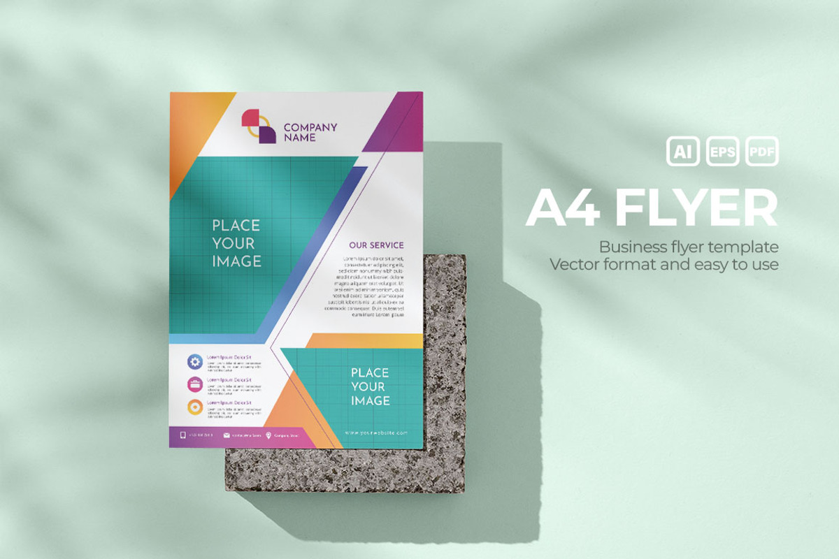 A4 Business Flyer Template, a Flyer Template by Olexstudio (Photo 2 of 2)
