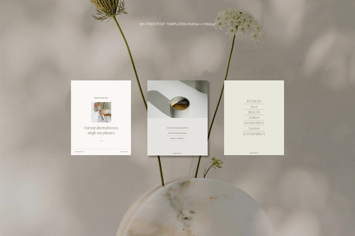 100+ Minimal Instagram Templates, a Social Media Template by Willow & White Studio (Photo 5 of 11)