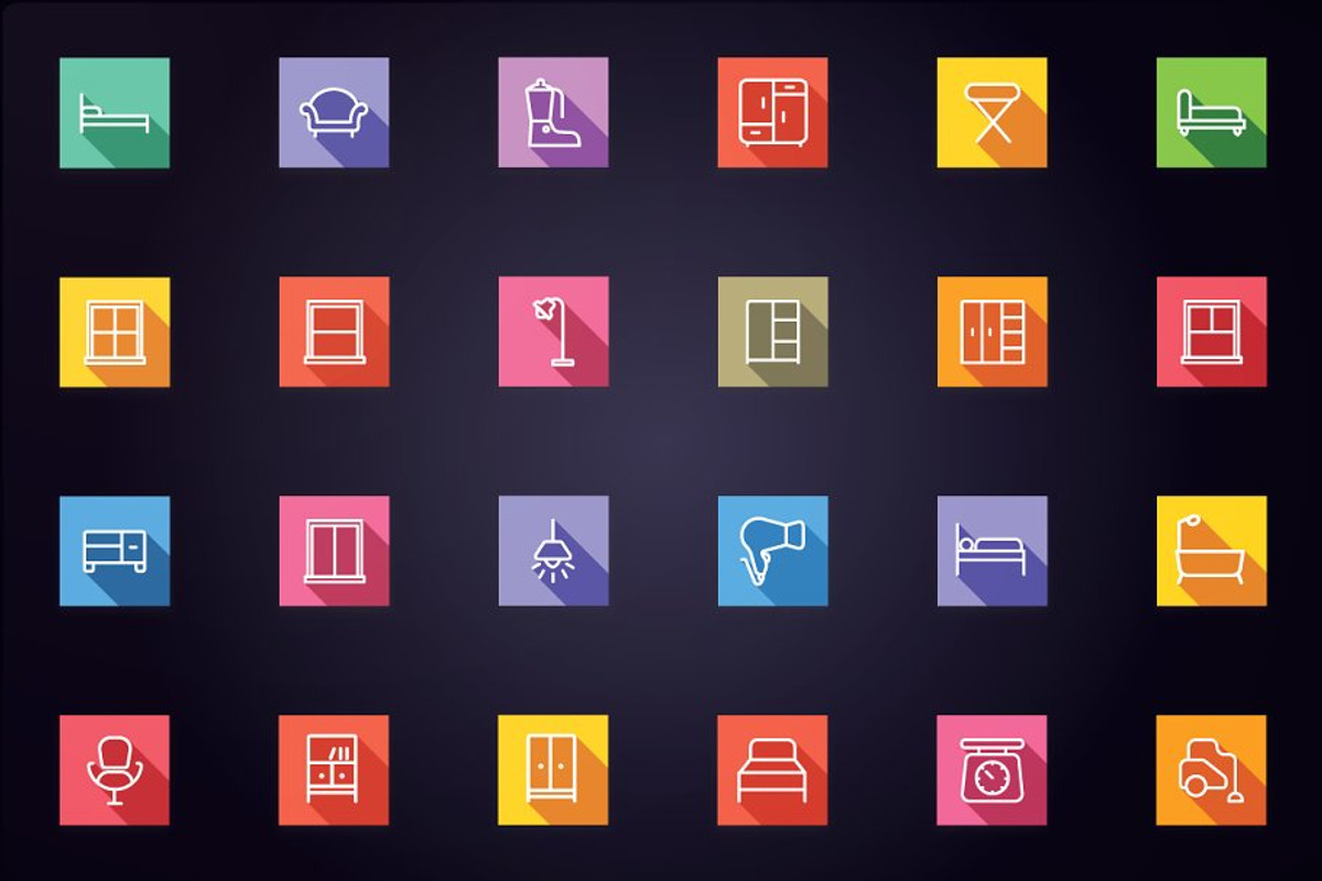 Home Appliances and Furniture Icons, an Outline Icon by FlatLineIcons (Photo 3 of 6)