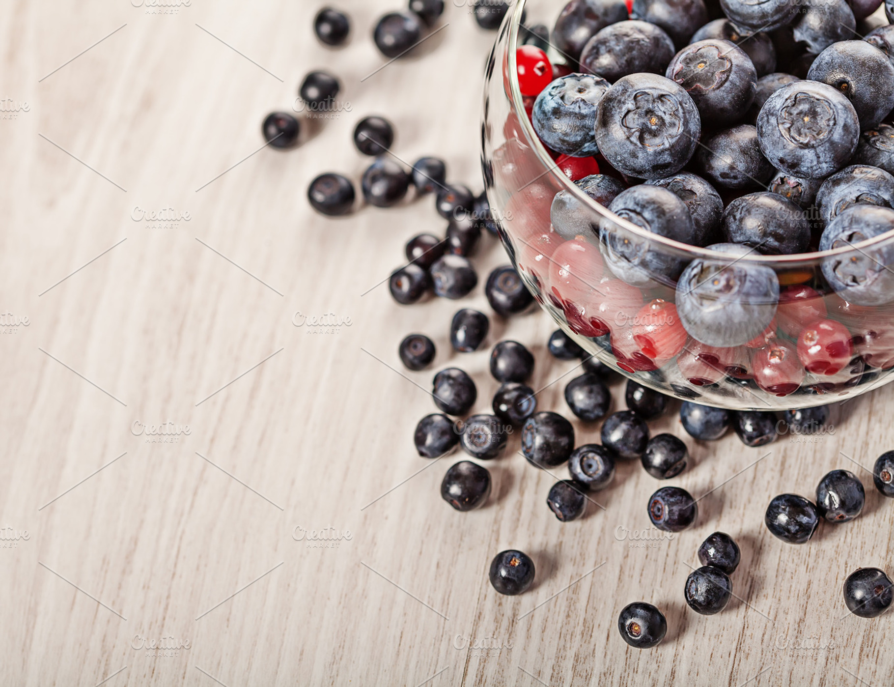 Berries Assortment In Glass Bowl Containing Berry Closeup And Cold