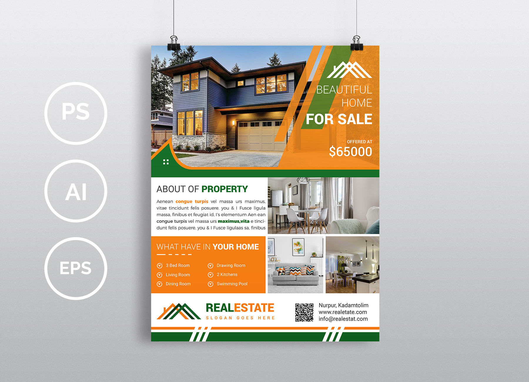 Real Estate Flyer. Vol-04, a Flyer Template by Imagine Design Studio
