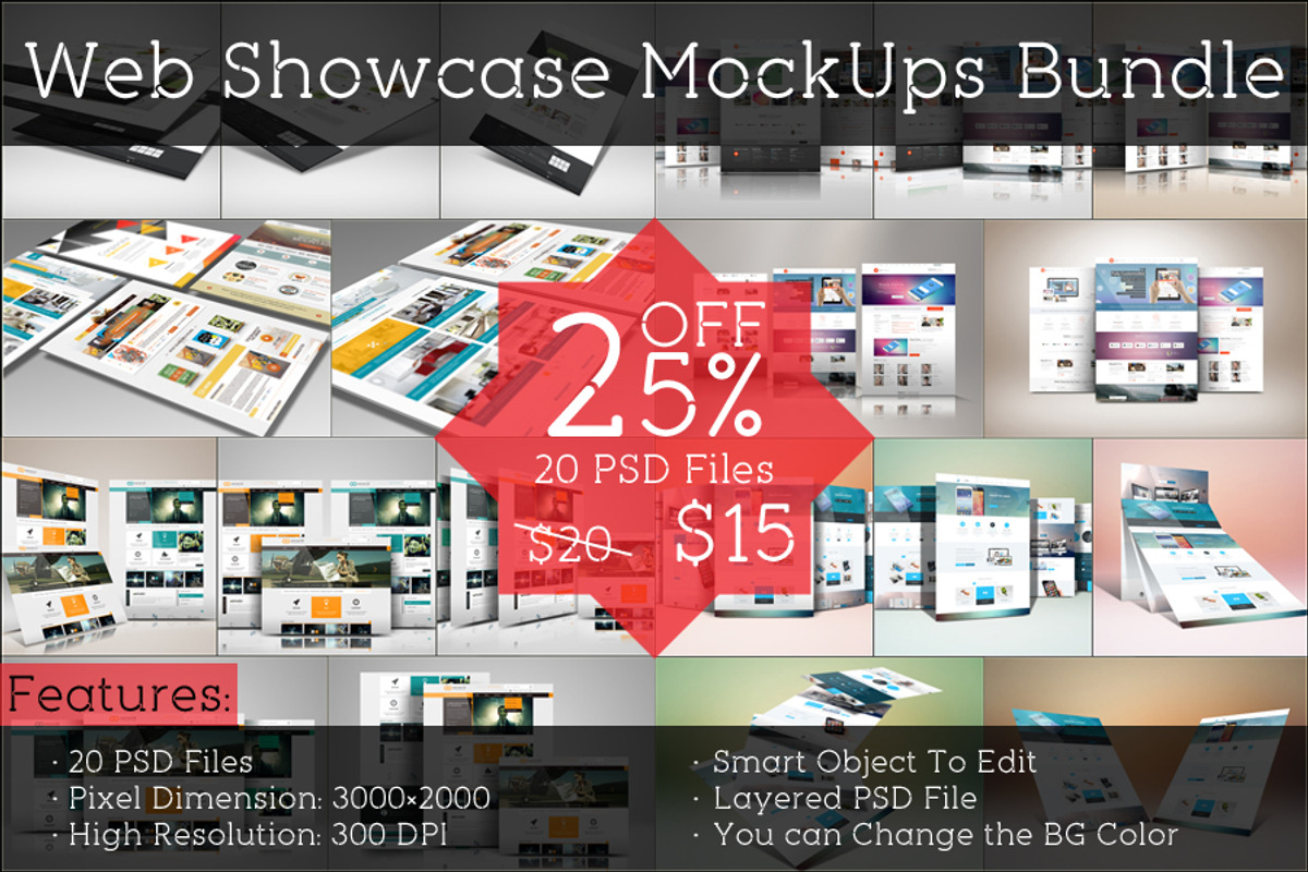 Web Showcase MockUps Bundle, an iPad Mockup by RgraphicsDesign (Photo 1 of 5)