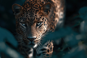 Leopard hunting in a lush forest, a Photo by Beautiful things
