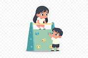 Kids Rock Climbing Playground Flat, a Person Illustration by Partikusi Design (Thumbnail 3 of 3)